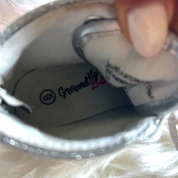 Ground Up Toddler Sequin Red and silver Hightop Sneakers Size 6 little girl - Picture 2 of 5